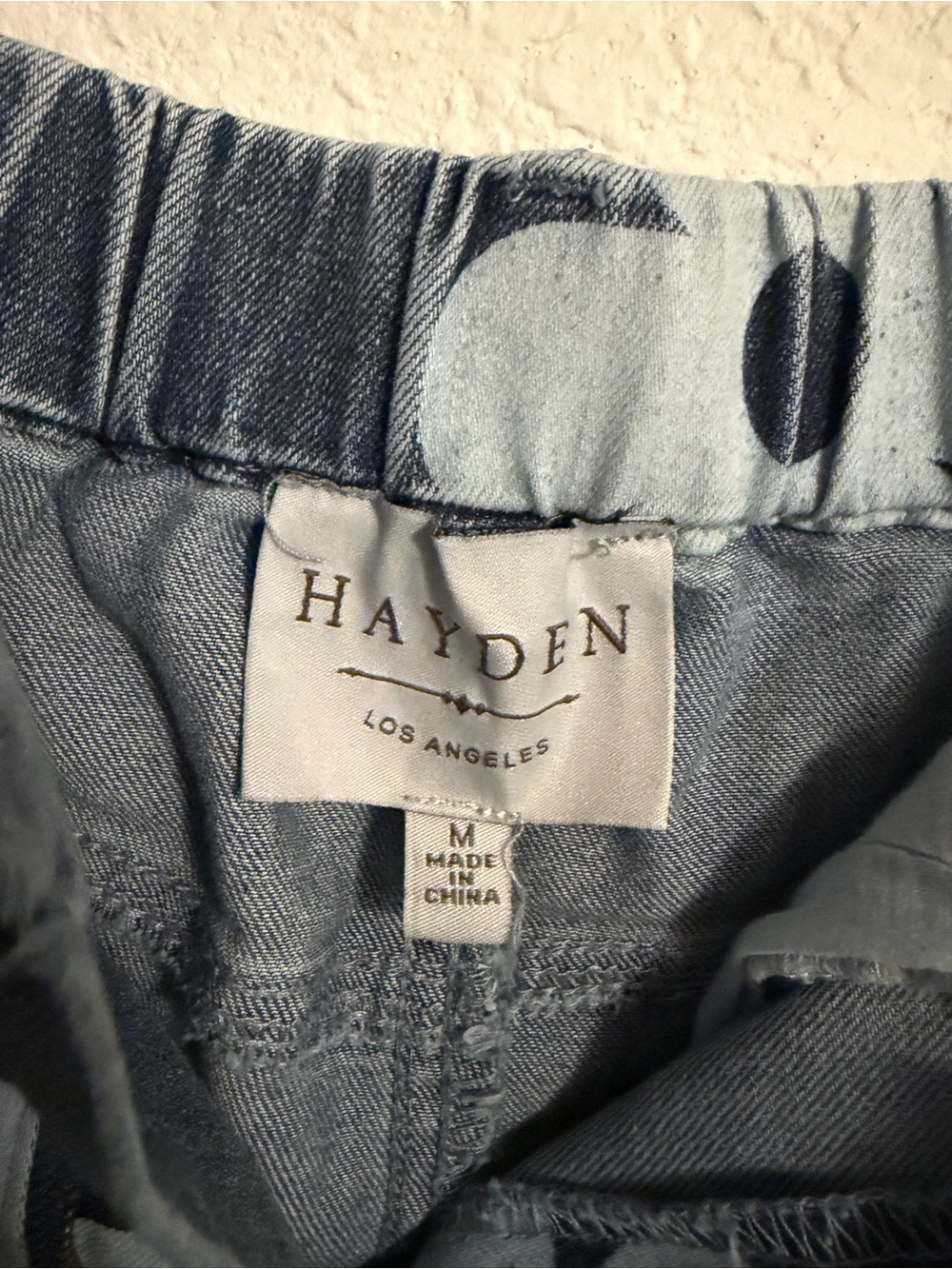 Hayden Blue Daisy Print Denim Shorts - Picture 2 of 3